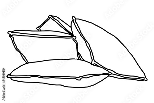 Pillow Line Art Vector