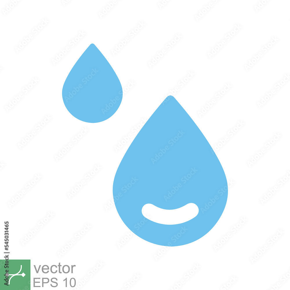 Water drops icon. Simple flat style. Drop water, droplet, liquid, oil, rain, clean aqua, farming, nature, environment concept. Vector illustration isolated on white background. EPS 10. Water drops icon. Simple flat style. Drop water, droplet, liquid, oil, rain, clean aqua, farming, nature, environment concept. Vector illustration isolated on white background. EPS 10.