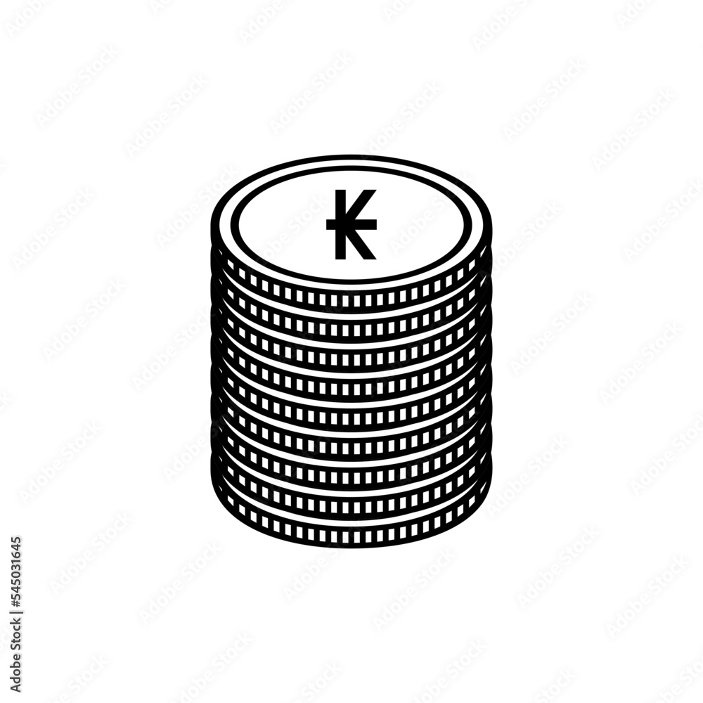 Laos Currency Icon Symbol. Lao Kip, LAK Sign. Vector Illustration Laos Currency Icon Symbol. Lao Kip, LAK Sign. Vector Illustration