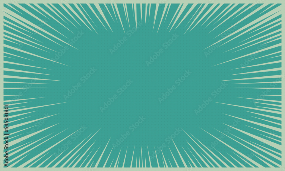 Obraz premium Abstract green comic zoom