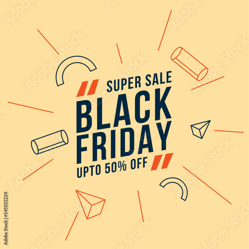 black friday festival super sale background in memphis style