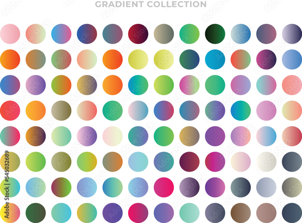 Collection of gradient colors Collection of gradient colors