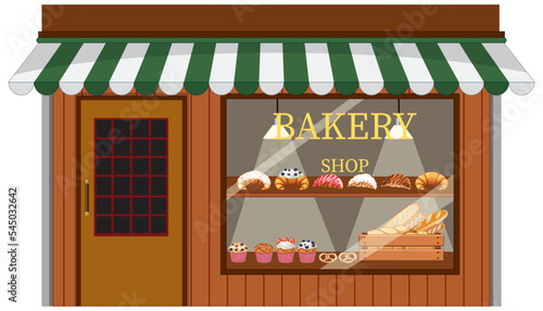 Outside of bakery shop background