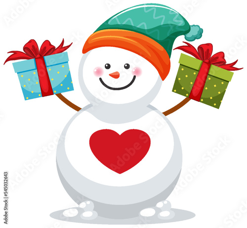 Snowman in Christmas theme