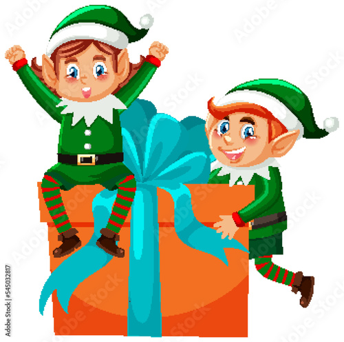 Christmas elf cartoon character