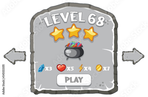 Game element template design set