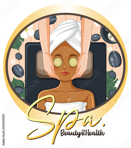 Woman with facial mask
