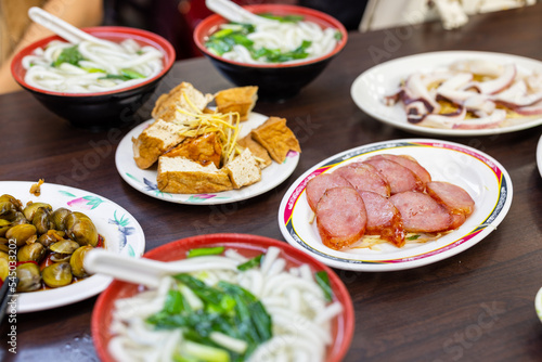Dishes of Taiwanese local food
