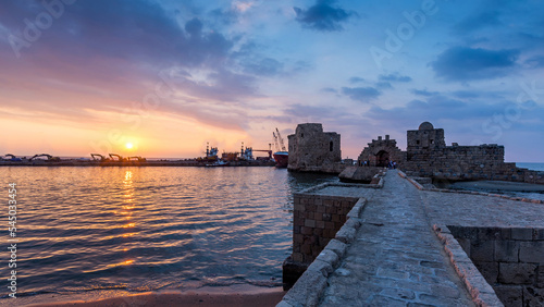 Sidon Sea Castle, Lebanon photo
