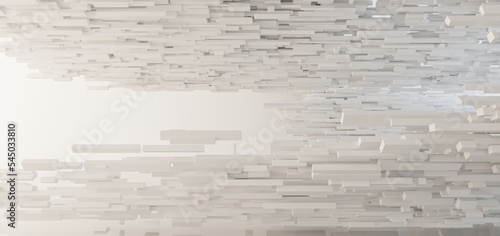 Obraz na płótnie Luxury white abstract architectural minimalistic background. Contemporary showroom. Modern exhibition stand. Empty gallery. Backlight. Polygonal Graphic Design. 3D illustration and rendering. w salonie