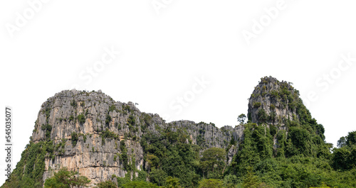 Rock mountain isolated on white background.