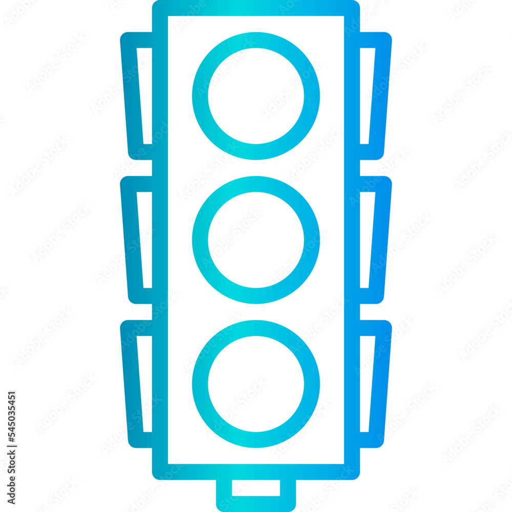 Traffic light gradient line icon Traffic light gradient line icon