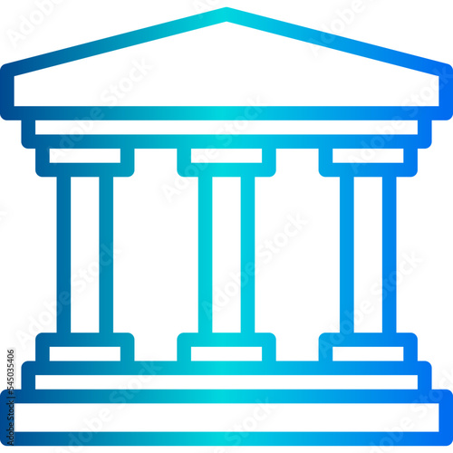 Museum gradient line icon