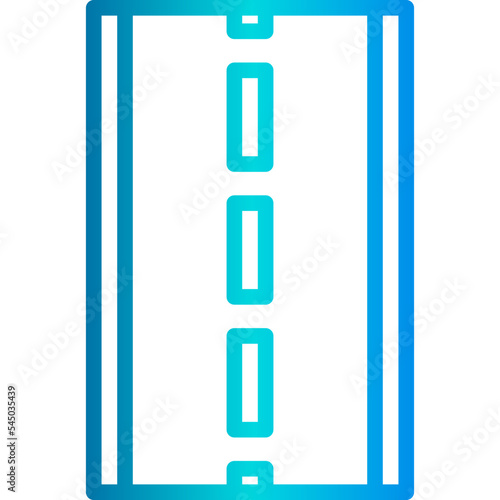 Road gradient line icon