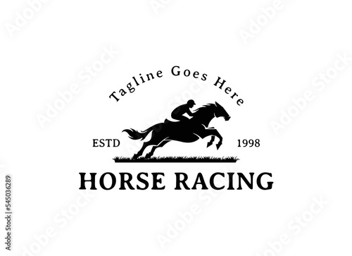 Fototapet Horse Racing Logo Great for any related Company theme.
