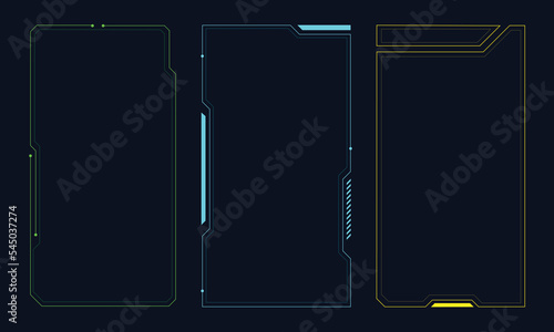 Futuristic hud interface screen design