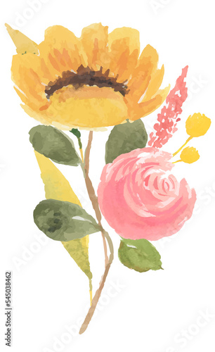 Rose & Sunflower Floral Arrangement