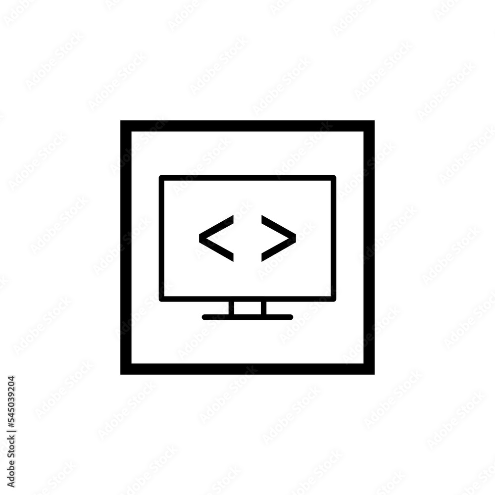 Programming language icon vector Programming language icon vector