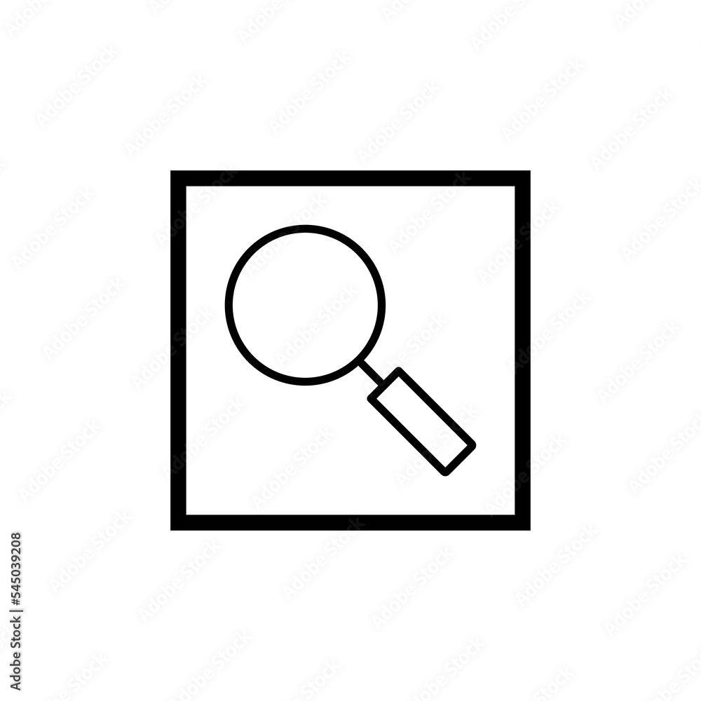 Vector magnifying glass icon for search Vector magnifying glass icon for search