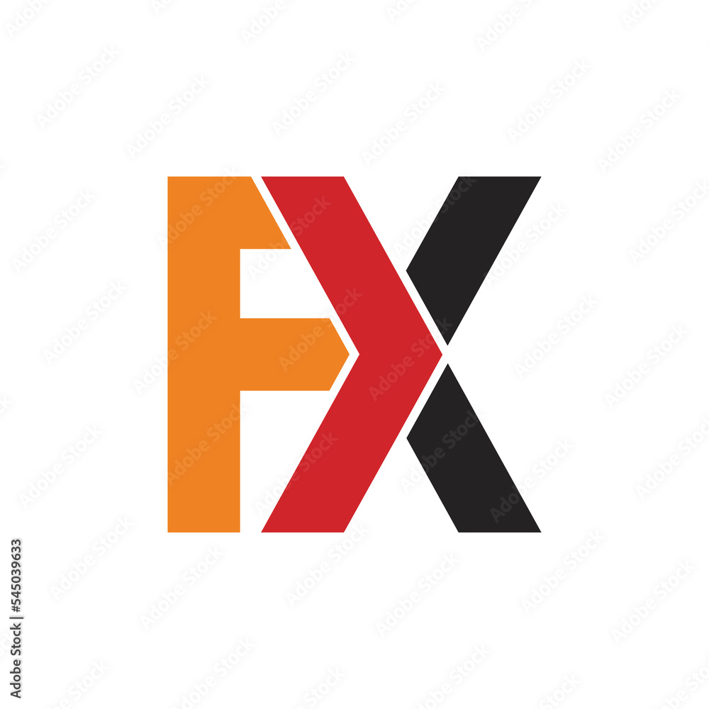 Logo design vector with initials FX Logo design vector with initials FX