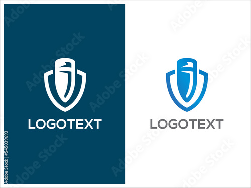 Bullet Shield logo design vector template