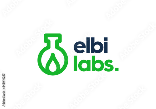 lab and science tech logo design templates