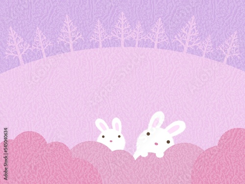 ウサギの背景 © Sachi