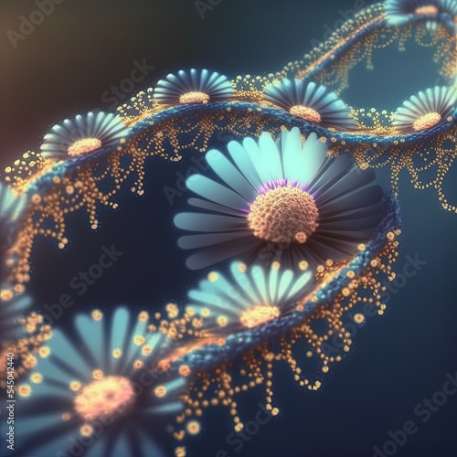 Fractal image of a spring daisy chain.