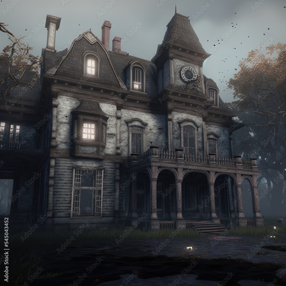 Haunted House A creepy haunted house with a weathered, vintage look for Halloween and other spooky occasions. Haunted House A creepy haunted house with a weathered, vintage look for Halloween and other spooky occasions.