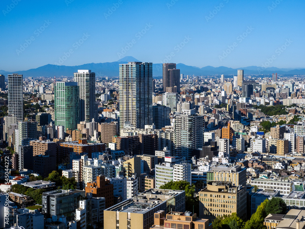 Fototapeta premium Tokyo central area city view at daytime.