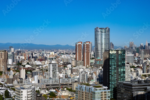Tokyo central area city view at daytime.