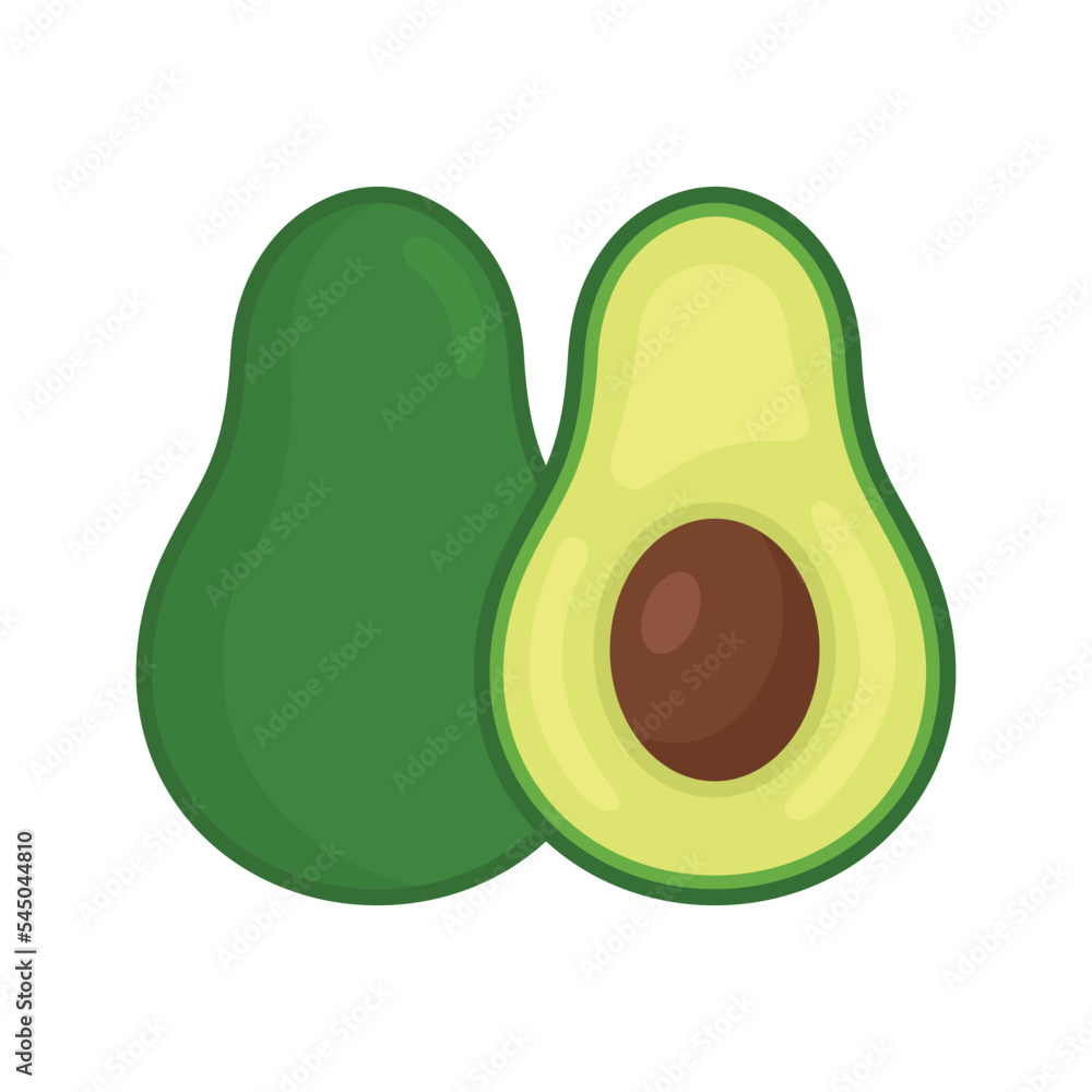 avocado - fruit icon vector design template in white background avocado - fruit icon vector design template in white background