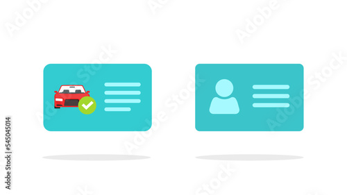 Passport id card profile icon vector or car vehicle registration license document pictogram graphic, national residence permit identity pass, personal badge legal information, customer details file