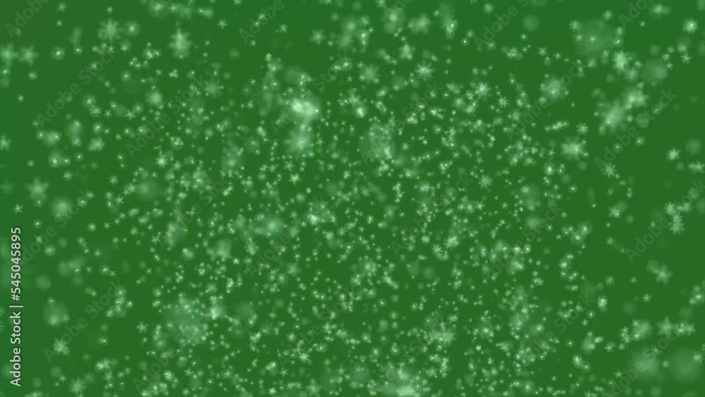 Snowflakes Falling on Green Screen Snowflakes Falling on Green Screen