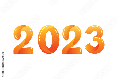 Happy new year 2023 logo designs illustration