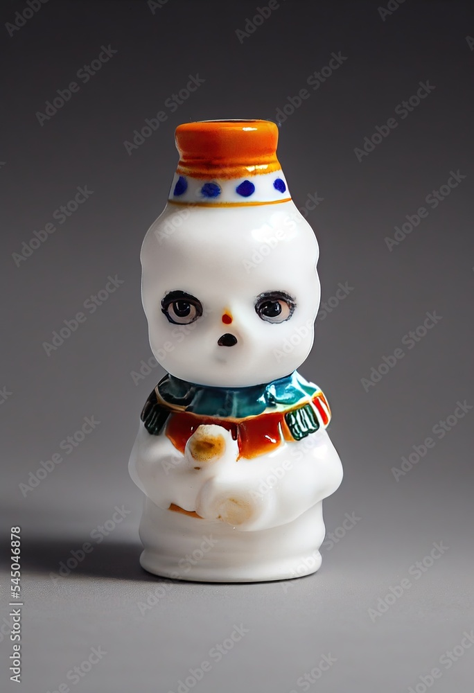 A ceramic salt shaker generated with Artificial Intelligence Stock