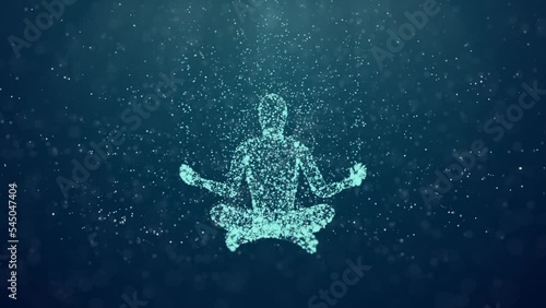 Meditation Yoga Health Practice Particles Animation photo