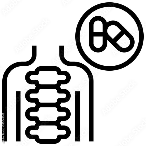 vitamins_spine line icon,linear,,graphic,illustration