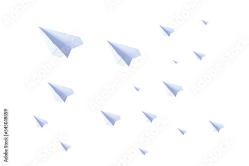 たくさんの紙飛行機