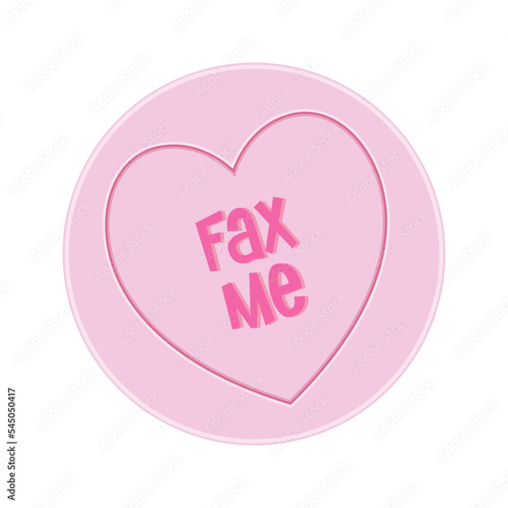Love heart Sweet Candy - Fax Me Message vector Illustration Love heart Sweet Candy - Fax Me Message vector Illustration