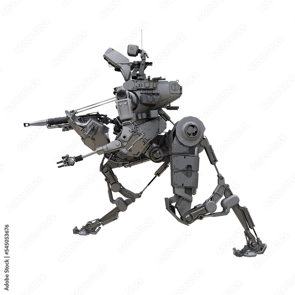 mech robot with operator mech robot with operator