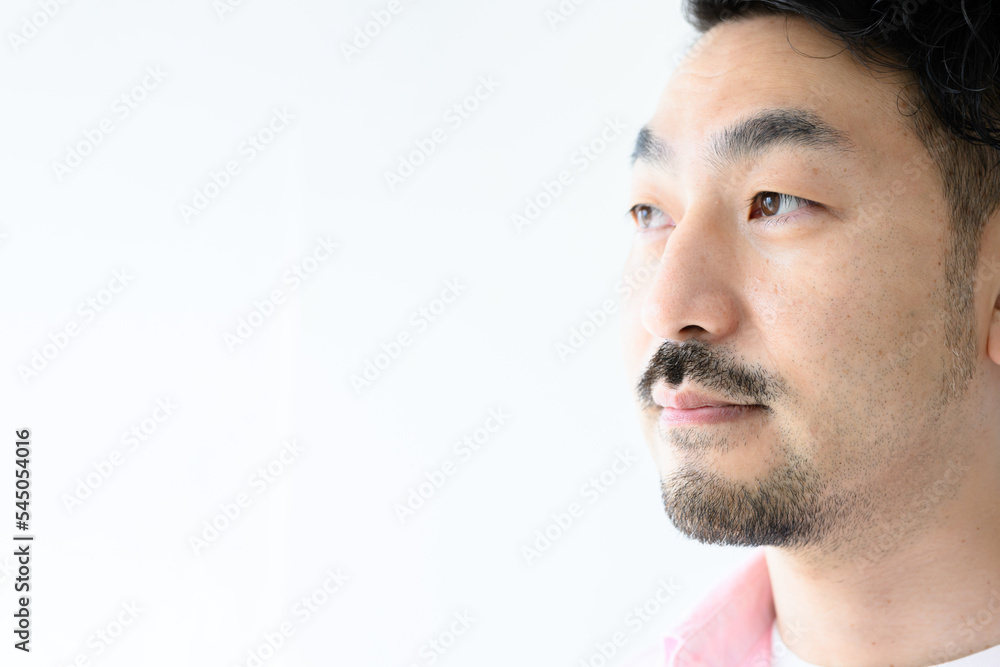 Fototapeta premium Close-up of Asian male profile