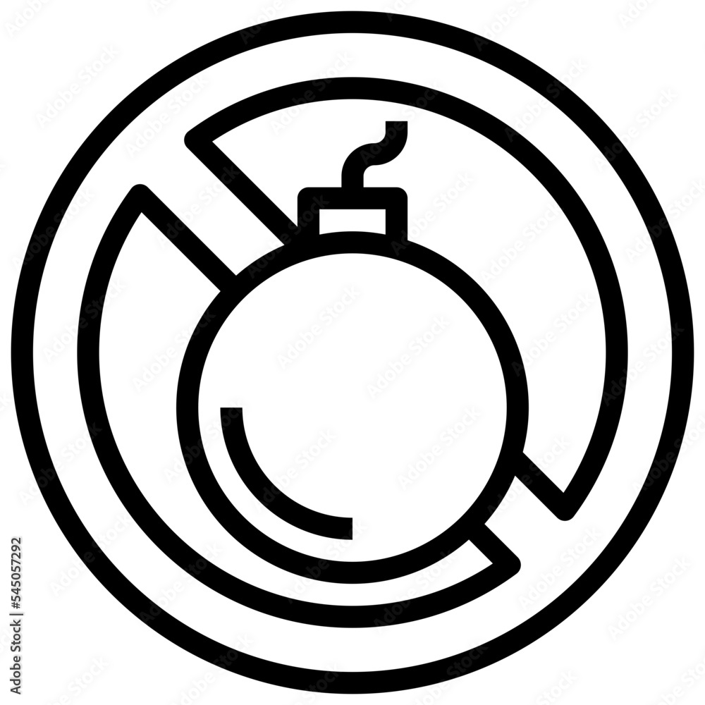 no bomb line icon,linear,outline,graphic,illustration no bomb line icon,linear,outline,graphic,illustration