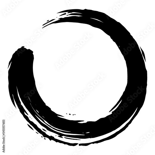 Enso Zen Japanese Circle Brush Vector Design Illustration Ink Art photo