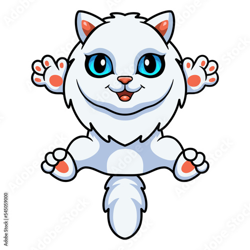 Fototapeta Naklejka Na Ścianę i Meble -  Cute little persian cat cartoon posing