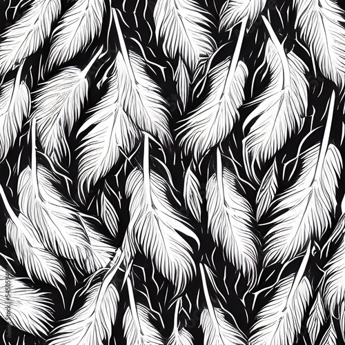 White Feathers Illustration