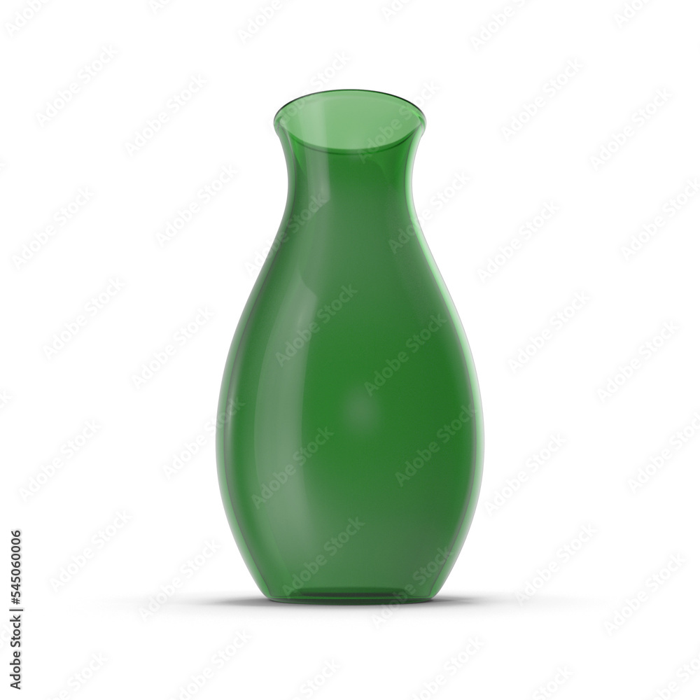 green vase isolated on white transparent