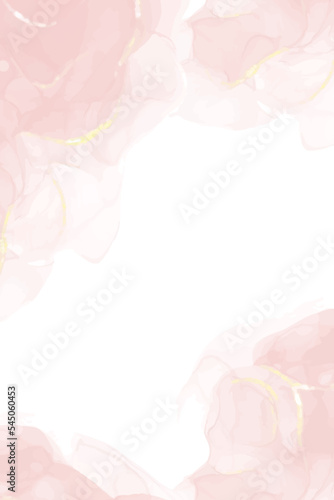 Fototapeta Naklejka Na Ścianę i Meble -  Pink Peach Abstract Watercolor Background