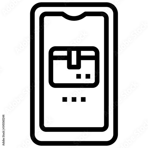 delivery app line icon,linear,outline,graphic,illustration