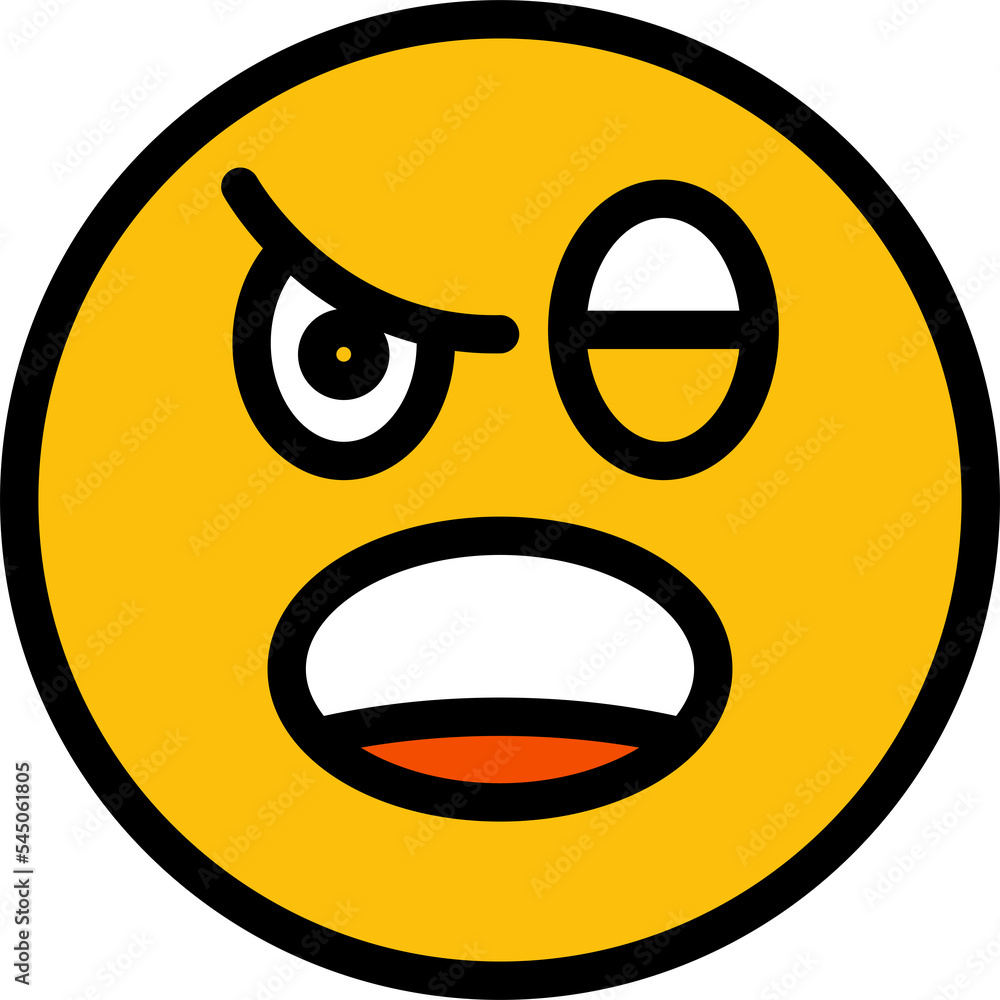 Fototapeta premium angry emoticon illustration